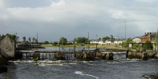 a water dam with a bridge