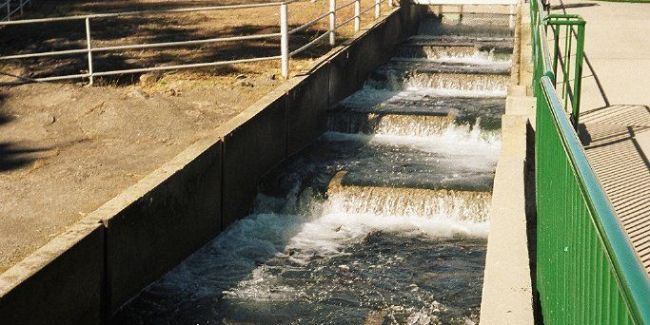 a close-up of a water dam